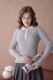 Women's Polo Neck Buttoned Ribbed Premium Quality Knitwear Sweater - 3
