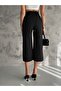 Women's Fabric Wide-Leg Capri Pants - 3