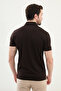 Plain Slim Fit Polo Neck Men's T-Shirt Brown - 36827.24Y - 3