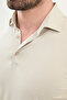 Plain Slim Fit Polo Neck Men's T-Shirt Stone - 36827.24Y - 2
