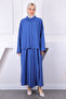 Indigo Bat Sleeve Modal Shirt Skirt Suit