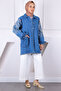 Blue Sequin Embroidered Pocket Denim Jacket