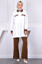Brown Buttoned Tunic Trousers Suit