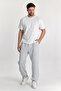 Men's Baggy Adjustable Hem 3-Yarn Brushed Inside Loose Fit Stopper Hem Gray Sweatpants RF0463 - 6