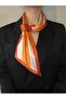 Tie Scarf Orange E Patterned - 3