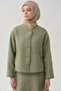 Grogren Biyeli Kapitone Crop Ceket - Mint - 4