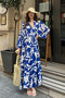 100% Viscose Bohemian Alaçatı Dress V-Neck Ethnic Patterned Viscose Dress Suitable for Modest Wear - 3