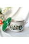 Retro Olive Enamel Small Size Pot 2 Liters 18 cm Diameter Milk Yogurt Soup Pot - 3