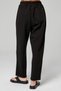 Women's Black Relaxed Cut Palazzo Linen Trousers - Cotton, High Waist, Summer Monaha - 7