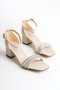 Cream Colored New Stone Classic Evening Dress 07741 - 3