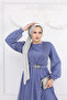 Elegant Stone Detailed Hijab Special Occasion Evening Dress