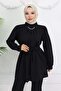 Chain Detailed Hijab Suit Black 4767 - 2
