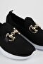 Women's White Sole Black Gc Buckle Sneaker 4cm Byndsnkk04 - 5
