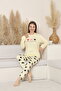 Women's Long Sleeve Heart Dezen Rafat Pajama Set Combed Cotton - 5