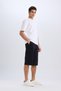 Slim Fit Slim Fit Cargo Pocket Basic Plain Capri Shorts T4693Az25Sm - 3