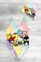 New Season 2 Pieces, Bonnet, Cartoon Character Figure, Uv Protected, Baby Girl-Child Swimsuit - 3