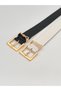Set of 2 Square Gold Buckle Women's Belts. Jacket Belt, Dress Belt, Trouser Belt, Shirt Belt - 4