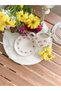 Vintage Pink Floral Handmade Ceramic Double Turkish Coffee Cup - 5