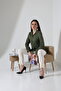 Lumina Şamre Fabric Slim Fit Women's Classic Shirt - Khaki - 6