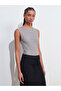 21016 Boat Neck Lace Top-Gray - 3