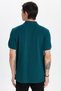 Men's Slim Fit Slim Fit 100% Cotton Green Polo Neck T-Shirt - 5