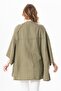 Half Sleeve Nadya V-Neck Muslin Summer Blouse Khaki Hk - 2