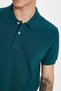 Men's Slim Fit Slim Fit 100% Cotton Green Polo Neck T-Shirt - 3