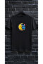 Pikachu Printed Oversize Unisex Black and White 100% Cotton T-Shirt - 3