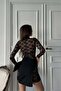 Women Black Mini Lace Dress Dpdf016 - 6
