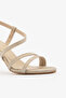 Sand Glittery Band Ankle-Tie Strap Dress Shoes - 4