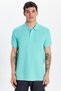 Men's Slim Fit Slim Fit 100% Cotton Green Polo Neck T-Shirt