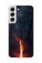 حافظة شفافة متوافقة مع هاتف Samsung Galaxy S22+ بتصميم سيف