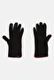 Women 1 Pair Plaid Puffer Gloves, Black - 2