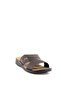 Men's Summer Leather Look 4 Point Orthopedic Luxury Slippers Street-Indoor Black 12060 - 2