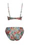 Round Neck Patterned Bikini Set - 2