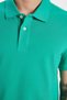 Men's Slim Fit Slim Fit 100% Cotton Green Polo Neck T-Shirt - 4