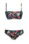 Strapless Patterned Bikini Set - 2
