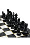 30cm Marble Patterned Black Silver Metal Classic Design Chess Set Decorative Gift Chess Set - 4