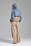 Women's Two Color Garnish Removable Design Jacket and Vest - 7