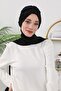 Winter Scarf Bonnet Turban, B-80O, Black