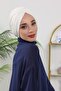 قبعة شتوية للحجاب، B-9O، لون إكرو - 5