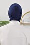 Four Seasons Detachable Hijab Bonnet with Visor, Navy Blue, B-82O - 8