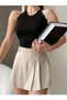 New Season Flexible Knitwear Fabric Ruffle Detailed Sleeveless Basic Women's Blouse 0296 - 3