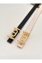 2 Pack Gold Buckle Thin Belt, Trouser Belt, Shirt Belt, Coat Belt, Dress Belt - 2