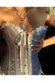 Strapless Victorian Vintage Gothic Corset Bustier with Bow - 2