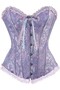 Strapless Victorian Vintage Gothic Corset Bustier with Bow - 4