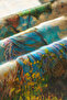 100% Silk Shawl Scarf (45X165 cm) - Monet (Japanese Bridge) - 3
