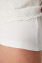 Scalloped Knitted Mini Shorts Skirt Bone Lnj0024 - 6