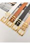Grid Bridge Gold Buckle Women's Belt Trouser Belt Dress Belt Shirt Belt Coat Belt - 3