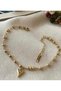 Steel Gold Dorica Chain Heart Anklet - 2